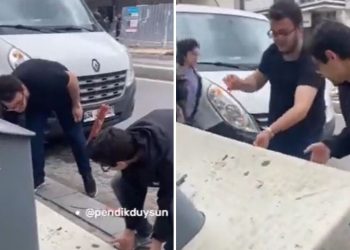 Çöp konteynerının içinde kalan bayan kendisini bu türlü dışarıya çıkarttırdı