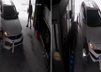 İş yerine giren araba süratle kaçtı: 1 kişi yaralandı