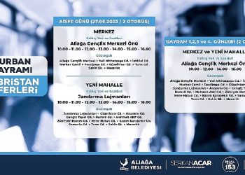 Aliağa Belediyesi’nden Bayramda Kabristana Fiyatsız Ulaşım