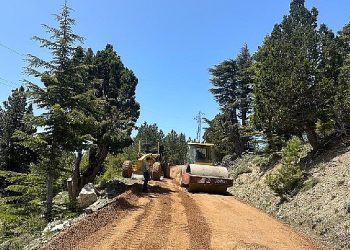 Gazipaşa Belbaşı ve Günnercik yaylaları ortasında asfalt hazırlığı