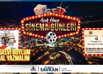 Açık hava sineme günleri ” Selvi boylum al yazmalım ” ile devam ediyor 