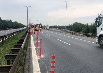 Stadyum yolu için TEM’de çalışmalar başladı