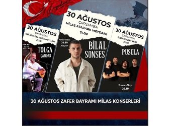 30 Ağustos Zafer Bayramı’nda 3 farklı noktada 3 konser