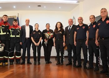 Aydın Büyükşehir Belediyesi İtfaiyecilerinden Lider Çerçioğlu’na Ziyaret