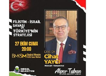 Cihat Yaycı Filistin-İsrail Savaşını İnegöl’de Anlatacak