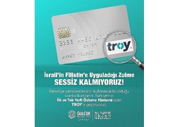 Gölcük belediyesi’nden israil boykot’u: maaş kartları troy’a taşınıyor