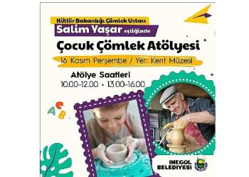 İnegöl Belediyesi’nden Çocuklara Özel Çömlek Atölyesi Aktifliği