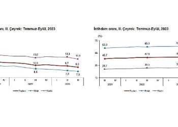 Mevsim tesirinden arındırılmış işsizlik oranı yüzde 9,2 düzeyinde gerçekleşti