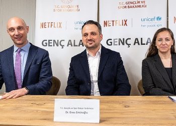 Zelzelenin 1. yılında Gençlik ve Spor Bakanlığı, UNICEF ve Netflix tarafından Genç Alan’a ortak ziyaret